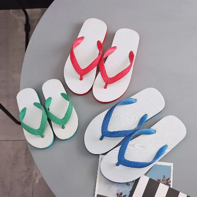 Kids Slippers 2024 Spring Summer New Boys and Girls Fashion All-match Casual Solid Flip-flops Kids Shoes Korean Version Cool