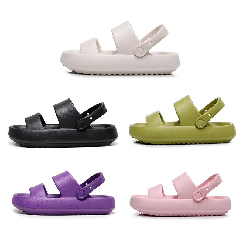 2023 Summer New Two Wear Sandals Fashion Casual Beach Shoes Slides Women Soft Outdoor Sports Couple Driving Slippers Men Women