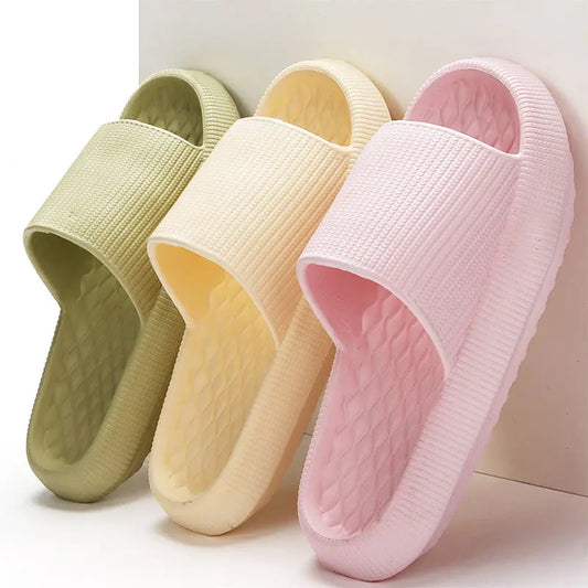 Non-slip women's slippers Thick Platform Bathroom Slippers Fashion Soft Sole EVA Indoor Slides Woman Sandals 2024 Summer