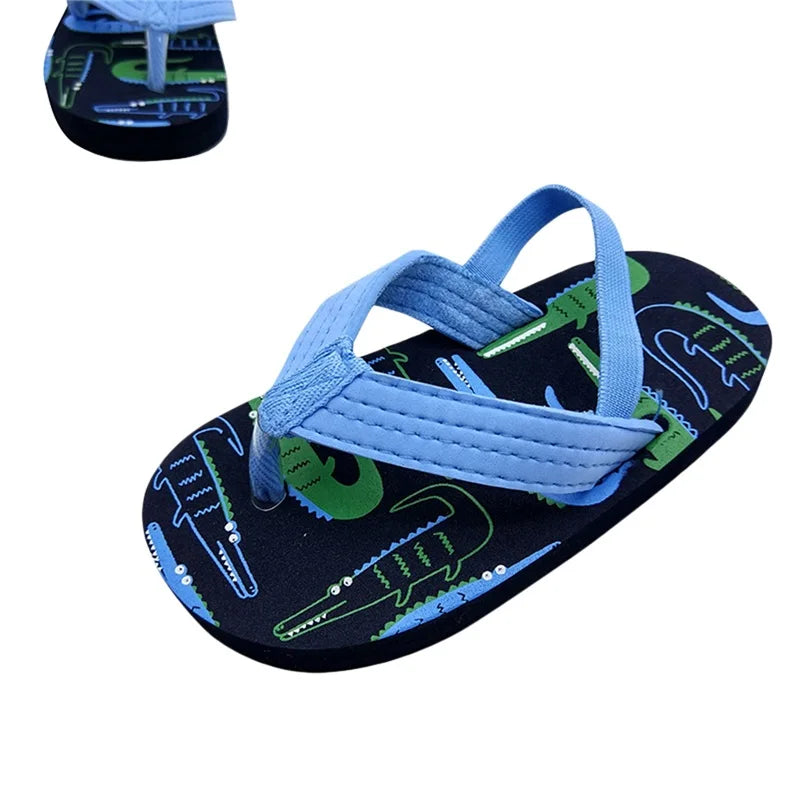 Little Kid Sandals with Back Strap Boys Girls Water Shoes for Beach and Pool Toddler Flip Flops Shoes