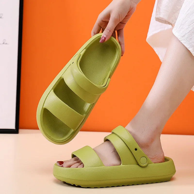 2023 Summer New Two Wear Sandals Fashion Casual Beach Shoes Slides Women Soft Outdoor Sports Couple Driving Slippers Men Women