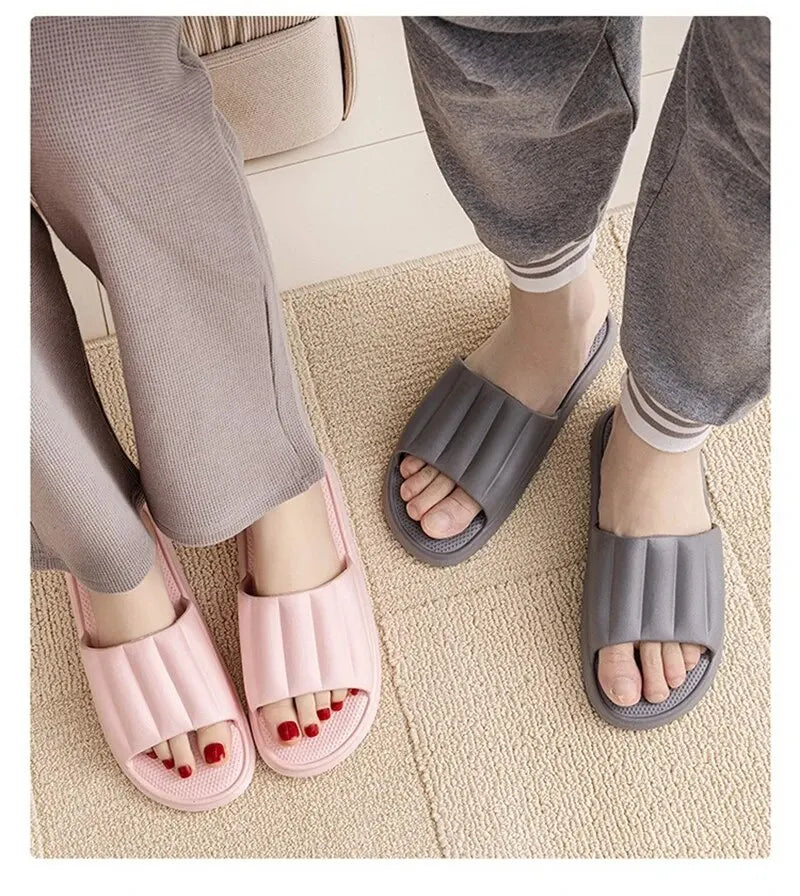 Fashion Women's Summer Slippers Eva High Quality Soft Bottom Sandals Shoes For Men Indoor Non-Slip Female Cloud Cushion Slides