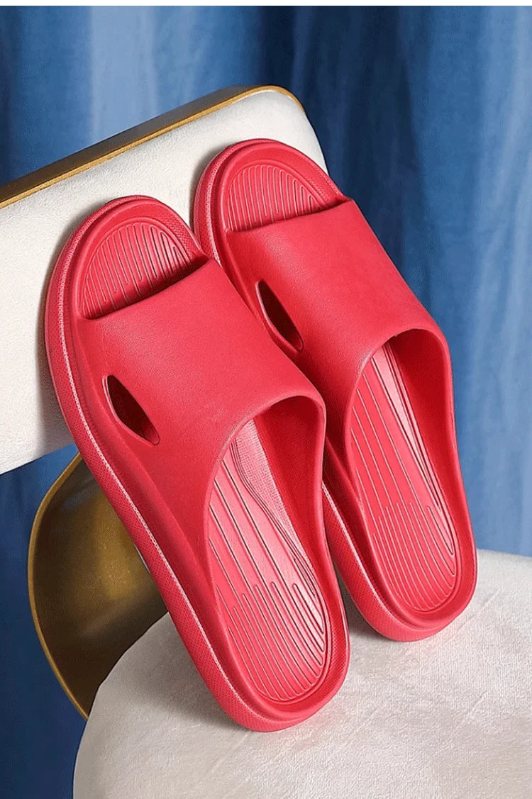 New Fashion Women Slippers Summer Flat Lightweight EVA Home Bathroom Slippers Comfort Massage Couples Indoor Slides Shower Shoes