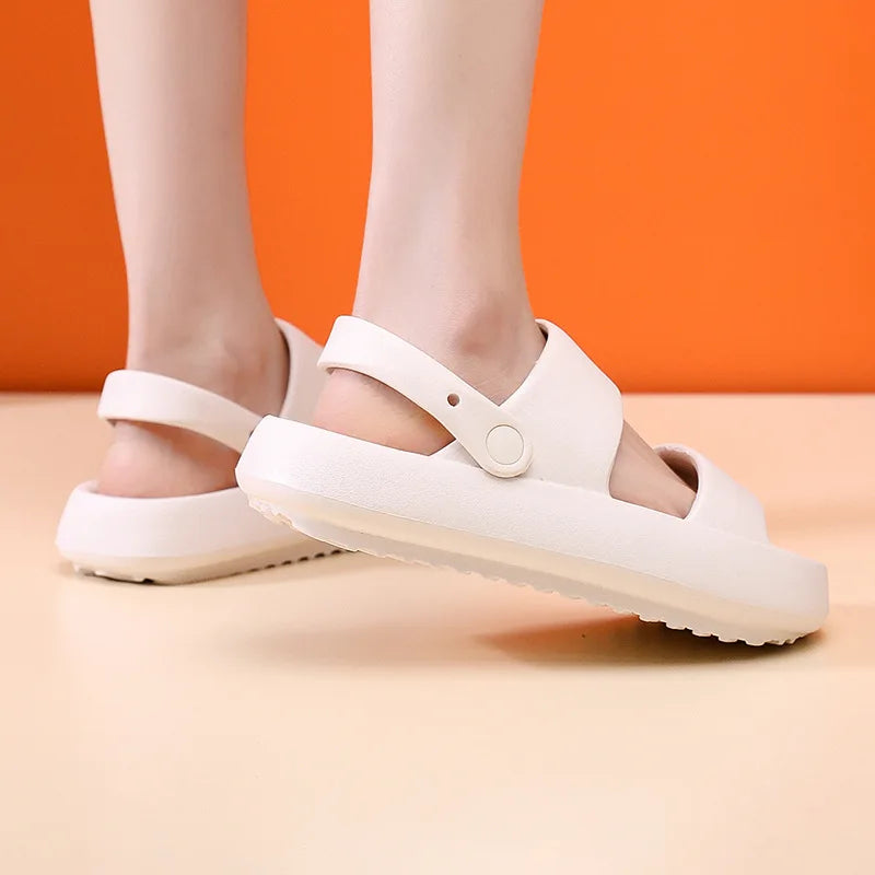 2023 Summer New Two Wear Sandals Fashion Casual Beach Shoes Slides Women Soft Outdoor Sports Couple Driving Slippers Men Women