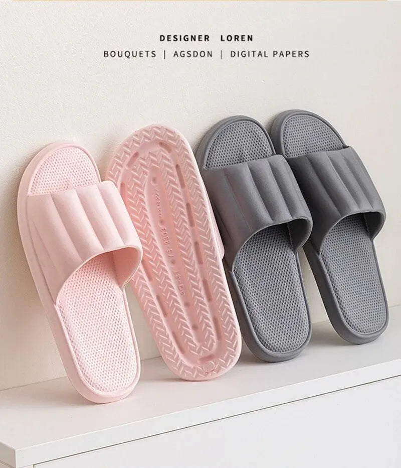 Fashion Women's Summer Slippers Eva High Quality Soft Bottom Sandals Shoes For Men Indoor Non-Slip Female Cloud Cushion Slides