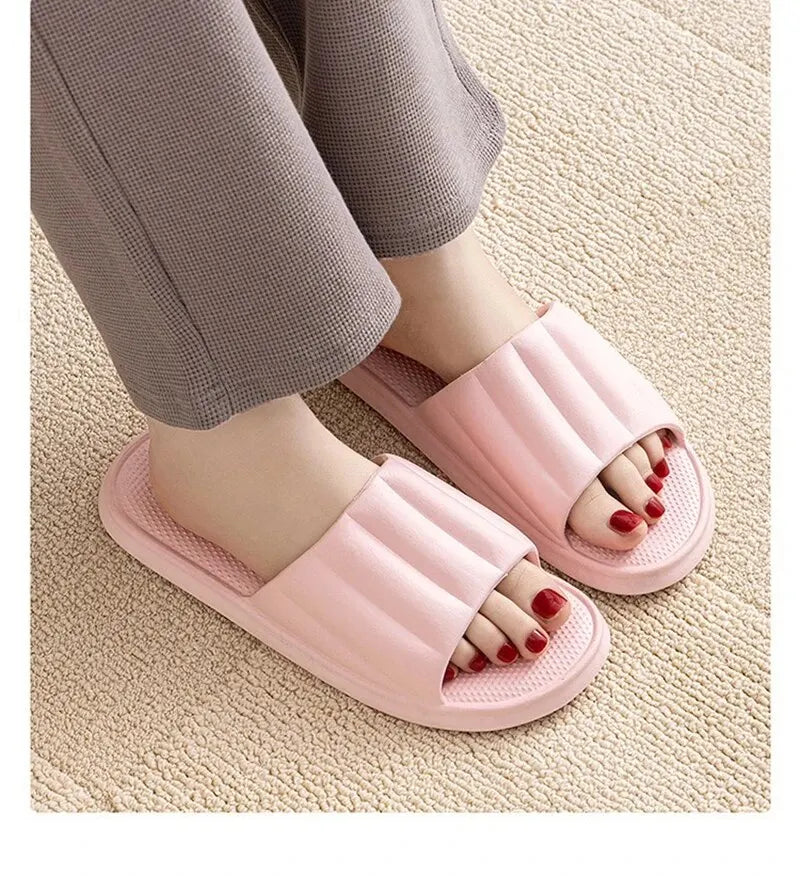 Fashion Women's Summer Slippers Eva High Quality Soft Bottom Sandals Shoes For Men Indoor Non-Slip Female Cloud Cushion Slides