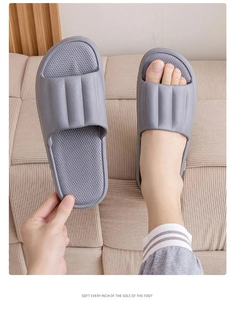 Fashion Women's Summer Slippers Eva High Quality Soft Bottom Sandals Shoes For Men Indoor Non-Slip Female Cloud Cushion Slides