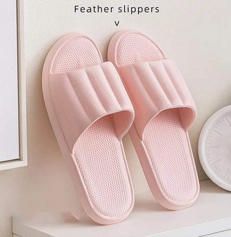 Fashion Women's Summer Slippers Eva High Quality Soft Bottom Sandals Shoes For Men Indoor Non-Slip Female Cloud Cushion Slides