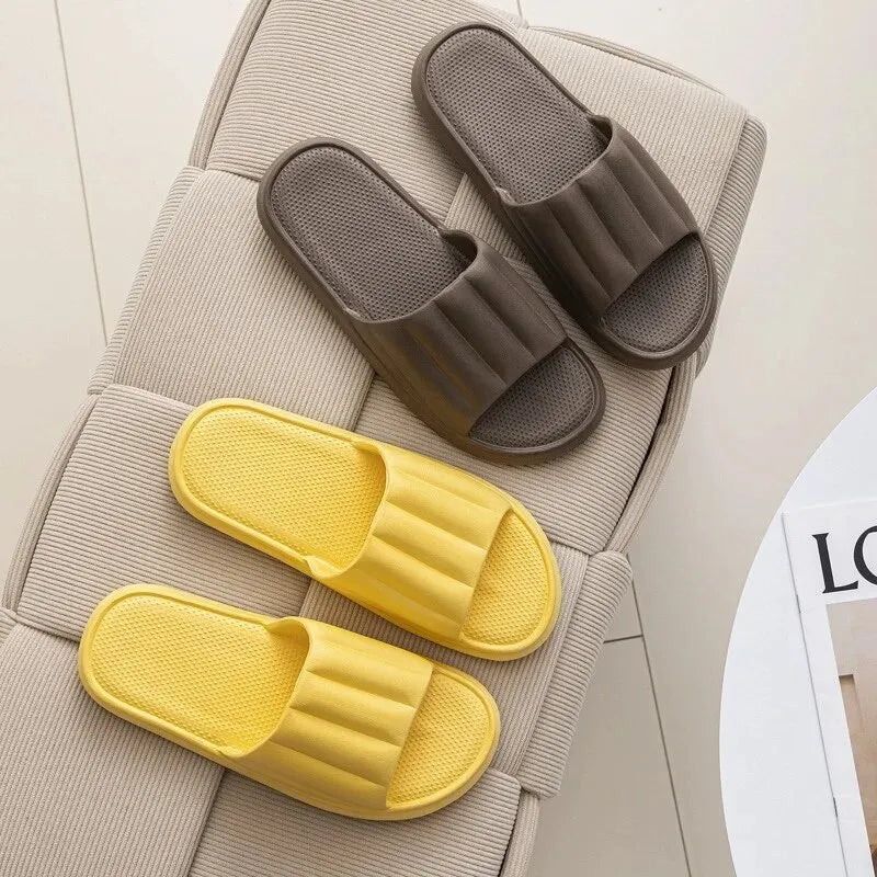 Fashion Women's Summer Slippers Eva High Quality Soft Bottom Sandals Shoes For Men Indoor Non-Slip Female Cloud Cushion Slides