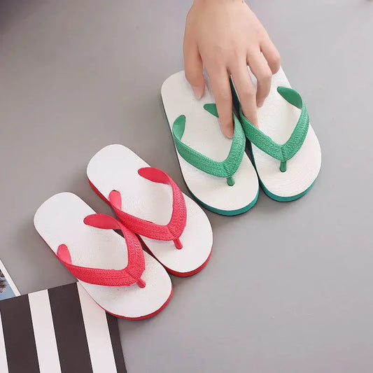 Kids Slippers 2024 Spring Summer New Boys and Girls Fashion All-match Casual Solid Flip-flops Kids Shoes Korean Version Cool