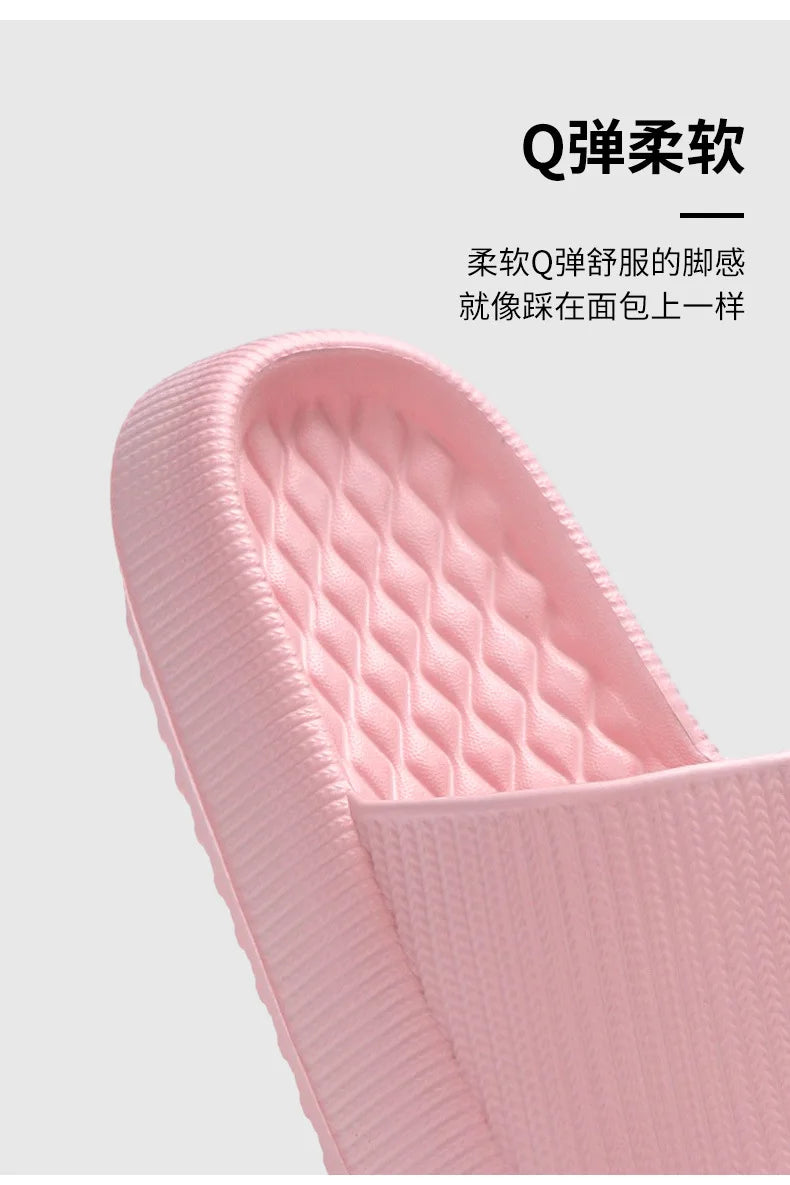 Non-slip women's slippers Thick Platform Bathroom Slippers Fashion Soft Sole EVA Indoor Slides Woman Sandals 2024 Summer