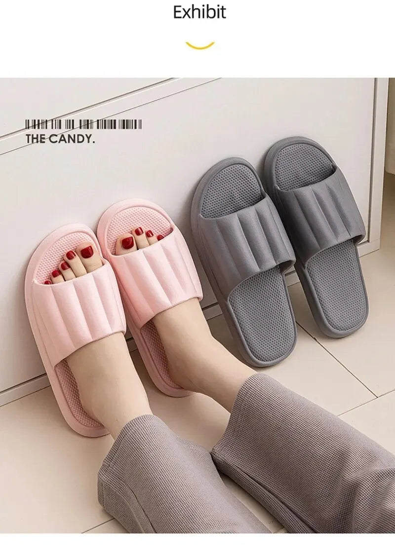 Fashion Women's Summer Slippers Eva High Quality Soft Bottom Sandals Shoes For Men Indoor Non-Slip Female Cloud Cushion Slides